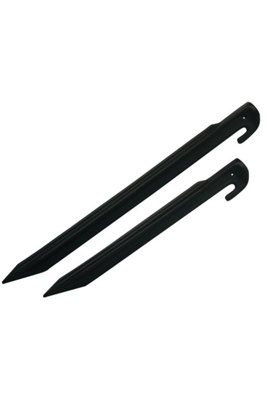 Olpro Pack Of 6 Extra Long And Strong 30Cm Nylon Tent Peg (Black) from B&Q