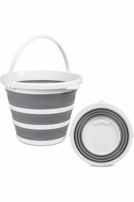 Olpro White Collapsible Folding Bucket 10L