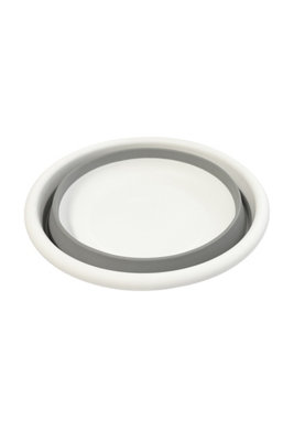 Olpro Collapsible Round Washing Bowl White/Grey
