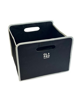 Olpro 24L Folding Storage Box Folds Flat Black/Grey