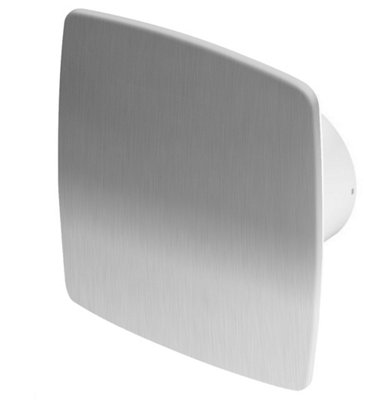 Awenta 125mm Humidity Sensor Nea Extractor Fan Inox Front Panel Wall Ceiling Ventilation from B&Q