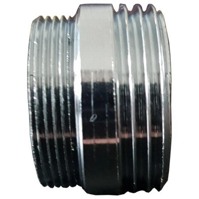 Pepte 3/4" Inch Male Bsp X M24 Male Connection Nipple Reducer Union Chrome Brass from B&Q
