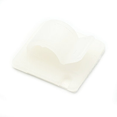 Pepte 100 X Nylon Self Adhesive Cable Clips 25X25mm White