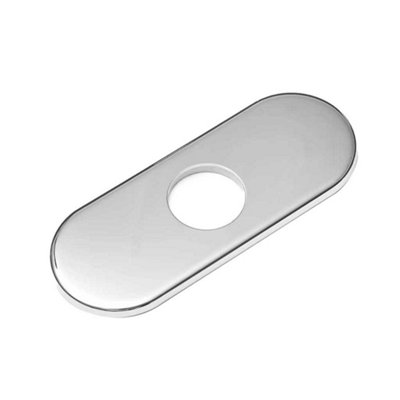 PEPTE Chrome Bathroom Tap Sink Hole Cover Deck Plate Plinth Mounting Escutcheon Steel from B&Q