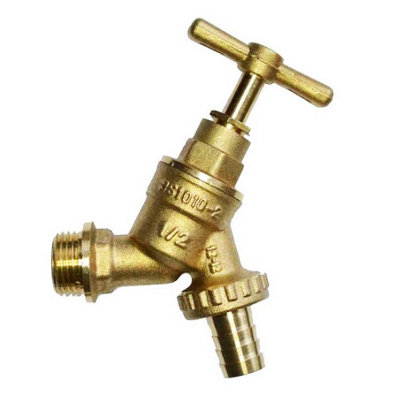PEPTE Brass Hose Union Bib Tap 1/2 Garden Outside Tap Bs1010-2 from B&Q