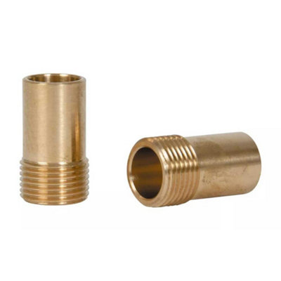 PEPTE 2 X Monobloc Flexible Tap Tails Connectors Adaptors 3/8" X 15mm Pipe from B&Q
