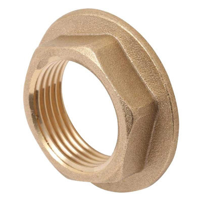 PEPTE Brass 3/4" Bsp Back Nut Wide Flanged Threaded Backnut from B&Q