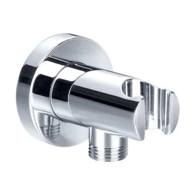 PEPTE Concealed Round Shower Outlet Elbow With Handheld Showerhead Handle Bracket Holder from B&Q