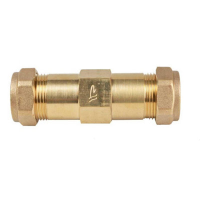 Pepte 22mm Compression Burst Pipe Repair Coupling Connector Brass Fitting 80mm Long from B&Q