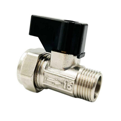 B&Q -  15mm X 3/8 Bsp Flat Faced Straight Isolating Valve With Handle - Image 3