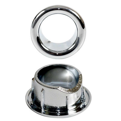 Pepte 23mm Hole Sink Overflow Cover Chrome Basin Trim from B&Q