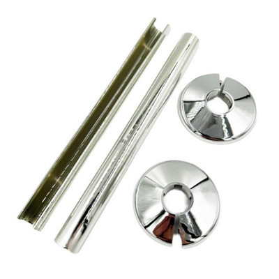 Pepte 2 X Chrome Snappit Pipe Covers And Collars For Radiator Pipework from B&Q