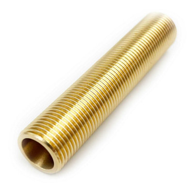 Pepte 3/4" Bsp Running Nipple 4" (100mm) Long Threaded Brass Straight Fitting Male from B&Q