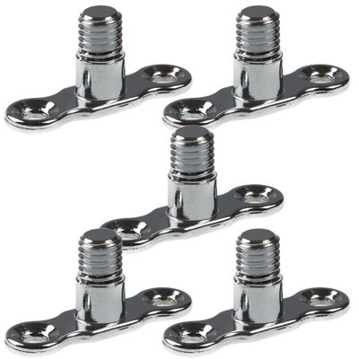 Pepte 5 X Male Back Plate For Munsen Rings Chrome M10 Thread Wall Bracket from B&Q