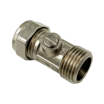 Pepte 15mm X 1/2" Isolation Valve Flat-Faced Straight Compression X Male Bsp from B&Q