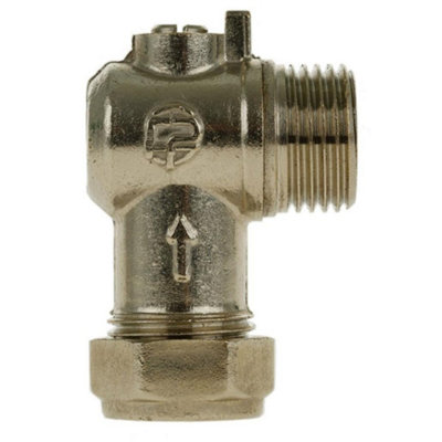 Pepte 15mm X 1/2" Isolation Valve Flat-Faced Angled Compression X Male Bsp from B&Q