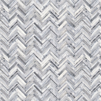 Splashwall Grey Herringbone Mdf Splashback(H)1220mm (W)2440mm (T)10mm from B&Q