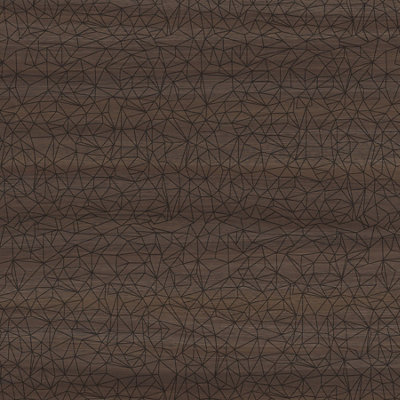 Splashwall Alloy Brown Walnut Geometric Aluminium Splashback(H)750mm (W)2440mm (T)4mm from B&Q