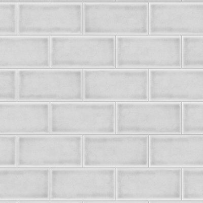 Splashwall Alloy White Cracked Tile Aluminium Splashback(H)800mm (W)900mm (T)4mm from B&Q