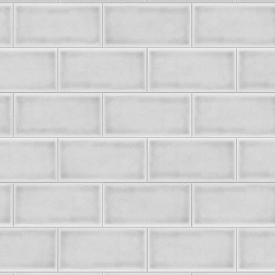 Splashwall Alloy White Cracked Tile Aluminium Splashback(H)800mm (W)600mm (T)4mm from B&Q