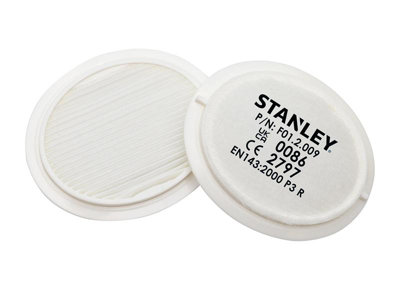 Stanley P3 Replacement Filters Pack Of 2 For Maximum Airborne Particle Filtration from B&Q