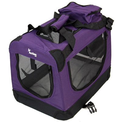 B&Q -  Fabric Pet Carrier Small Purple