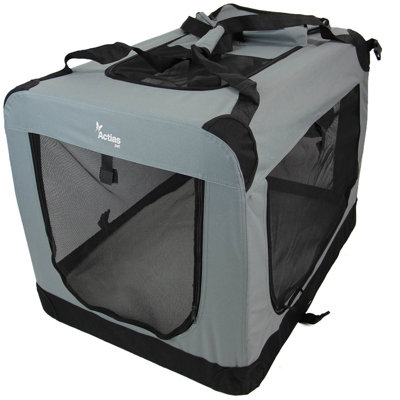 B&Q -  Fabric Pet Carrier Ventilated Grey Xl