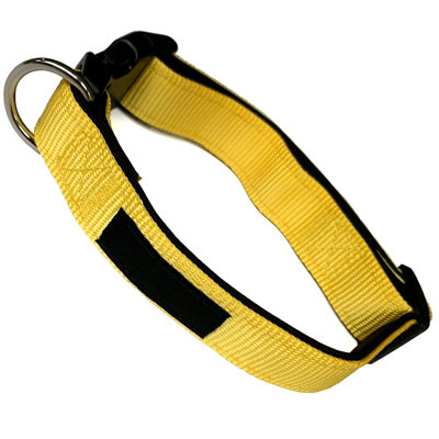 Dog Collar Neoprene Padded Waterproof Comfort Collar Yellow M from B&Q