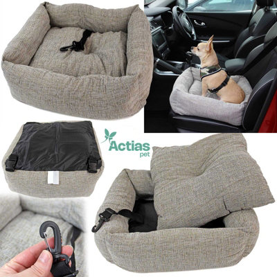 B&Q -  Travel Dog Bed Soft Washable Pet Puppy Cat Car Seat Cushion Comfort Protector 67208
