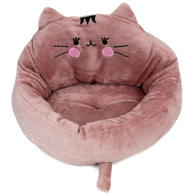 Actiaspet Pink Cat Kitten Bed Pet Dog Puppy Soft Comfort Cushion Nest Sleeping Mat from B&Q