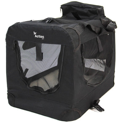 B&Q -  Small Fabric Pet Travel Carrier Black