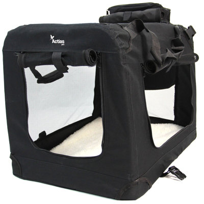 B&Q -  Medium Fabric Pet Travel Carrier Black