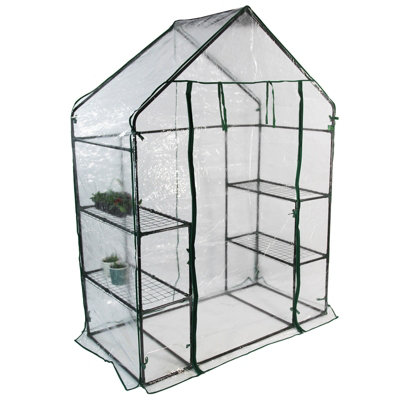 Actiasgear Walk In 4 Shelf Greenhouse/ Grow House W/ Pvc Cover For Garden from B&Q