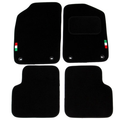 Actiasmat Fits Fiat 500 2012 Onwards Tailored Carpet Car Mats Black 4Pcs Floor Set from B&Q