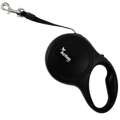 Actiaspet Retractable Dog Lead Training Pet Leash 5M Max 25Kgs Extendable Black from B&Q