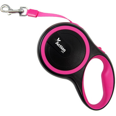Actiaspet Retractable Dog Lead Training Pet Leash 5M Max 25Kgs Extendable Pink from B&Q