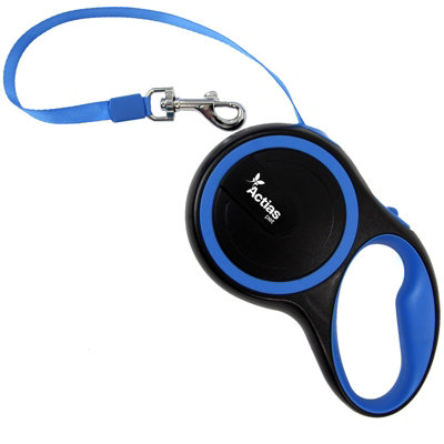 Actiaspet Retractable Dog Lead Training Pet Leash 5M Max 25Kgs Extendable Blue from B&Q