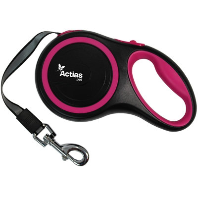 Actiaspet Retractable Dog Lead Training Pet Leash 8M Max 50Kgs Extendable Pink from B&Q