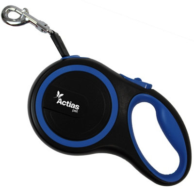 Actiaspet Retractable Dog Lead Training Pet Leash 8M Max 50Kgs Extendable Blue from B&Q