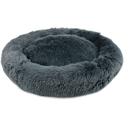 Actiaspet Dog Cat Bed Fluffy Donut Kitten Puppy Pet Cushion Calming Mattress Xl from B&Q