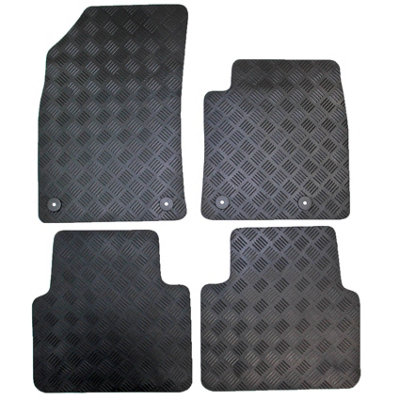 Actiasmat Fits Vauxhall Crossland X Car Mats Tailored Rubber 2017 Onwards 4Pc Floor Set Black