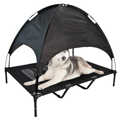 Actiaspet X Large Elevated Dog Bed Pet Raised Camping Cot Mesh With Canopy Cover from B&Q