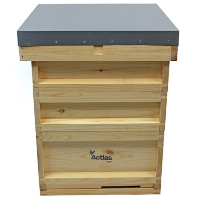 Actiasbee National Pine Bee Hive Starter Kit With Super Brood Frames And Wax Beehive from B&Q