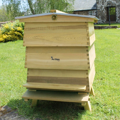 Actiasbee Wbc Beehive Bee Keeping Pine 3 Lifts Porch 2 Super 1 Brood Gabled Roof Bee Hive from B&Q