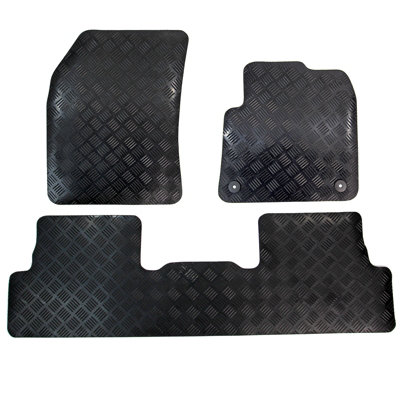 Actiasmat Fits Peugeot 3008 Mk2 Car Mats Tailored Rubber 2017 Onwards 3Pc Black Floor Set from B&Q