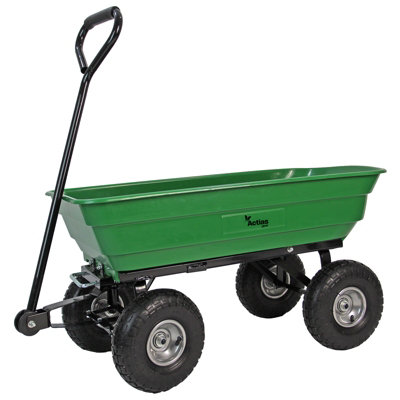 Actiasgear 75L Garden Tipping Dump Cart 250 Kg Wheelbarrow Trolley Utility Truck Trailer from B&Q