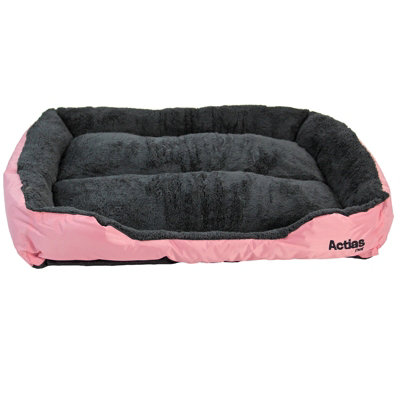 Actiaspet Faux Fur Pet Bed Super Comfy Pink/grey Xl from B&Q