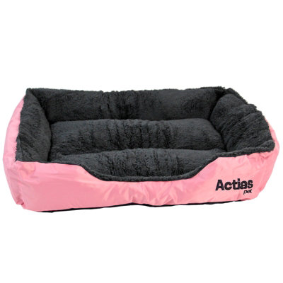 Actiaspet Faux Fur Pet Bed Pink/grey Medium from B&Q