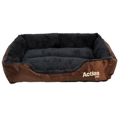 Actiaspet Faux Fur Pet Bed Brown/grey Medium from B&Q