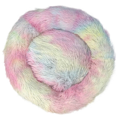 Actiaspet Fluffy Pet Bed Donut Rainbow Medium from B&Q